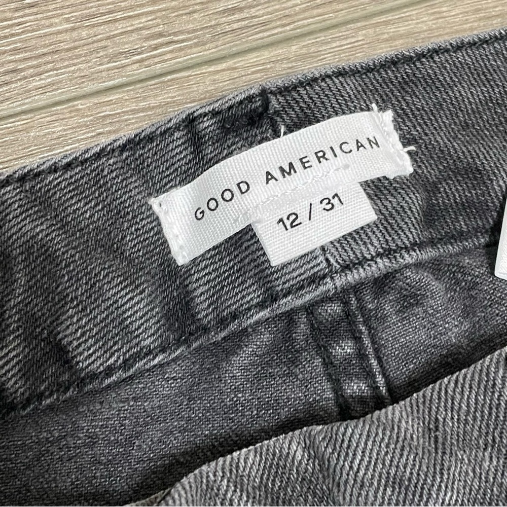 Good American Jeans Sz 12/31 Seamed Good Classic Black115 NWT $169. - Picture 10 of 11